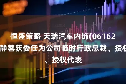 恒盛策略 天瑞汽车内饰(06162)：张静蓉获委任为公司临时行政总裁、授权代表
